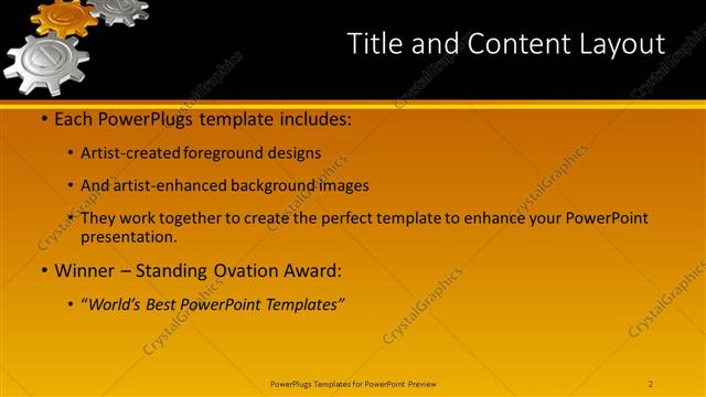 Title and Content presentation slide layout