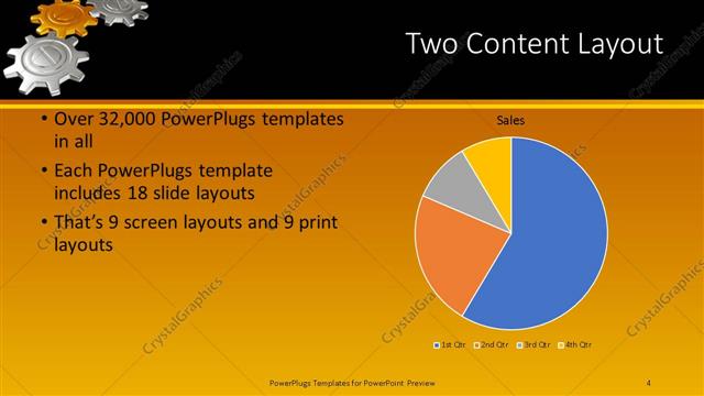 Two Content presentation slide layout