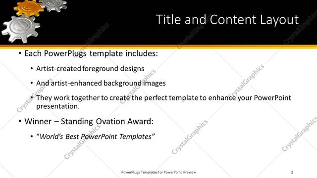 Title and Content presentation slide layout