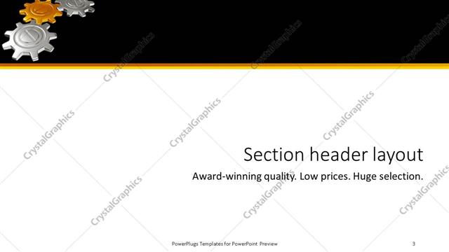 Section Header presentation slide layout