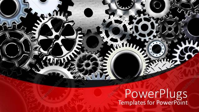  Presentation with gears - A number of gears with place for text