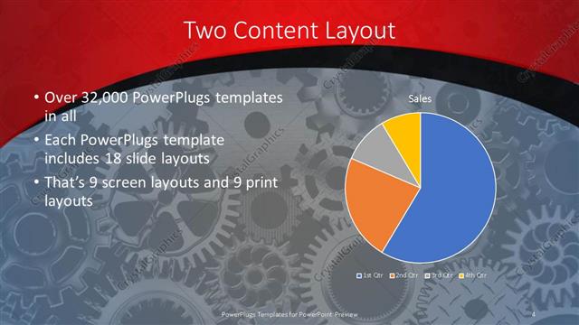 Two Content presentation slide layout