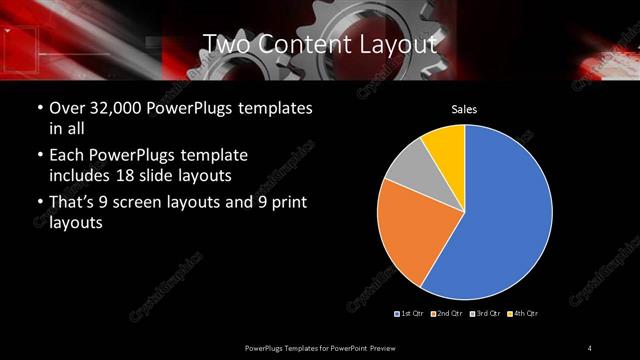 Two Content presentation slide layout