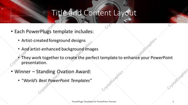 Title and Content presentation slide layout