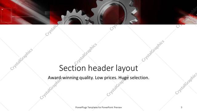 Section Header presentation slide layout