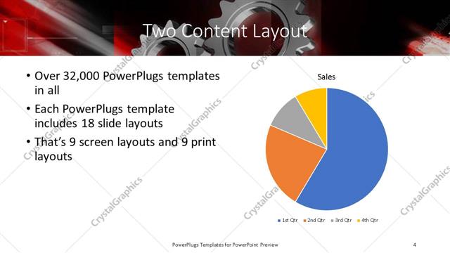 Two Content presentation slide layout