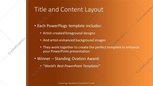 Title and Content presentation slide layout