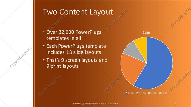 Two Content presentation slide layout