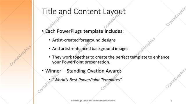 Title and Content presentation slide layout