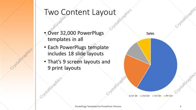 Two Content presentation slide layout