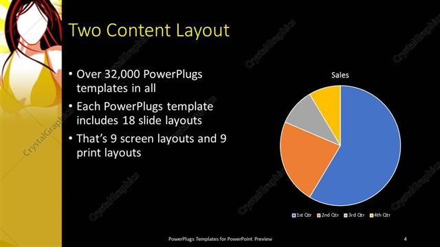Two Content presentation slide layout