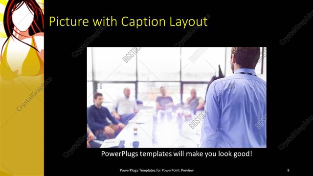 Picture with Caption presentation slide layout