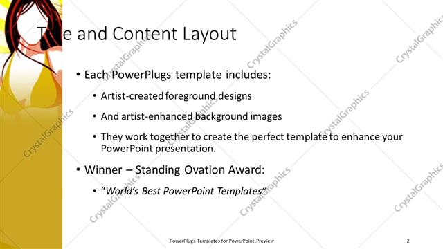 Title and Content presentation slide layout