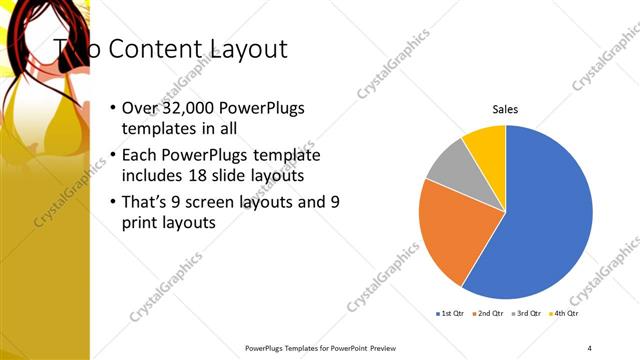 Two Content presentation slide layout