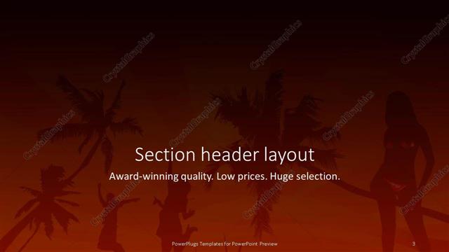 Section Header presentation slide layout