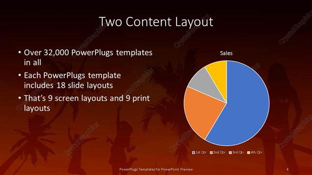 Two Content presentation slide layout