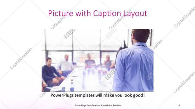 Picture with Caption presentation slide layout
