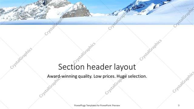 Section Header presentation slide layout
