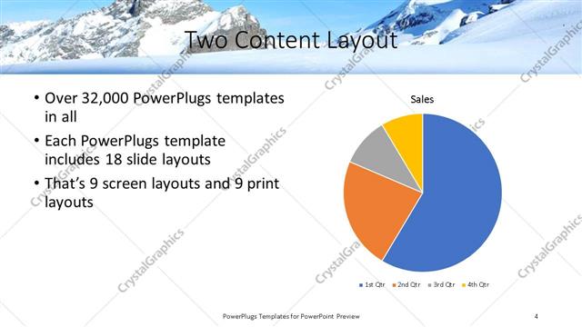 Two Content presentation slide layout