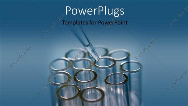  Presentation with testing - A number of glass measurers with bluish background
