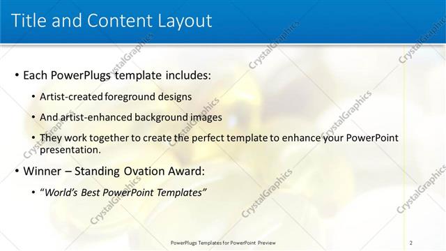 Title and Content presentation slide layout