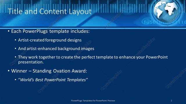Title and Content presentation slide layout