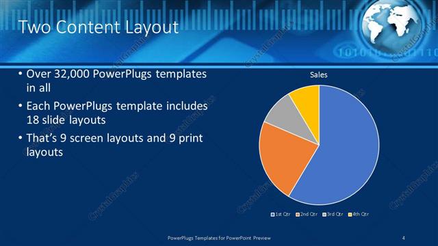 Two Content presentation slide layout