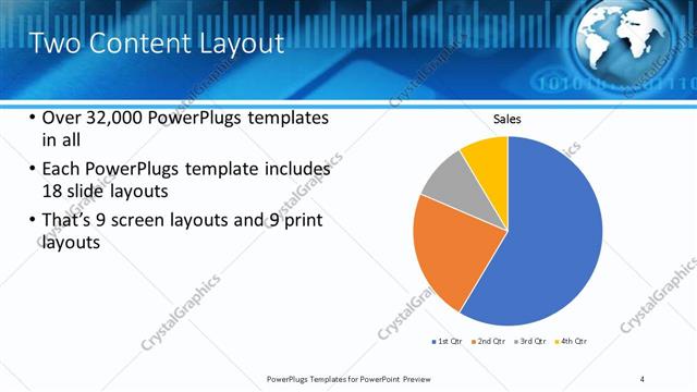 Two Content presentation slide layout
