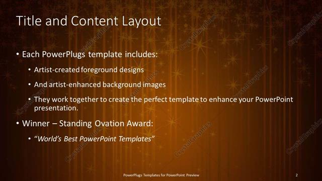 Title and Content presentation slide layout
