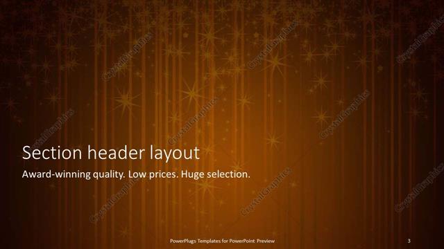 Section Header presentation slide layout