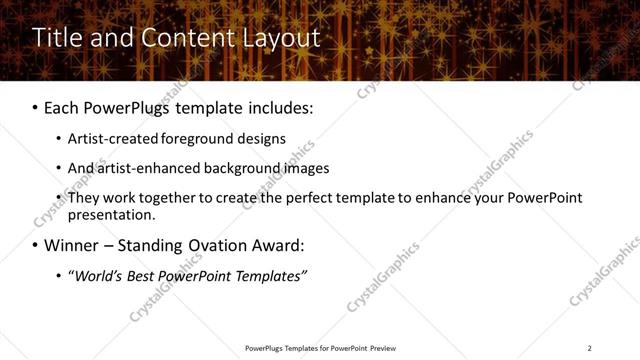 Title and Content presentation slide layout