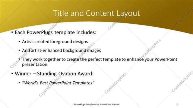 Title and Content presentation slide layout
