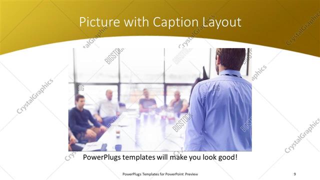 Picture with Caption presentation slide layout