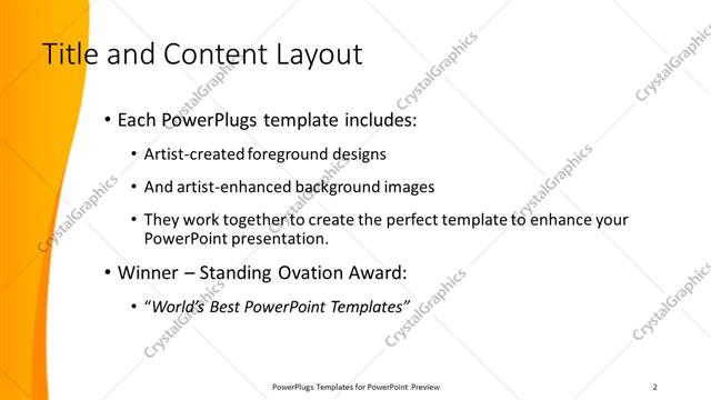 Title and Content presentation slide layout