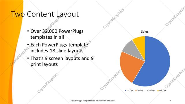 Two Content presentation slide layout