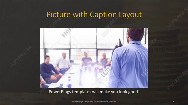 Picture with Caption presentation slide layout