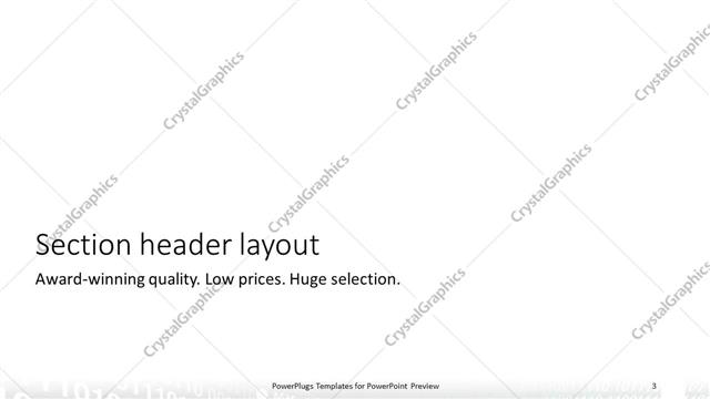 Section Header presentation slide layout