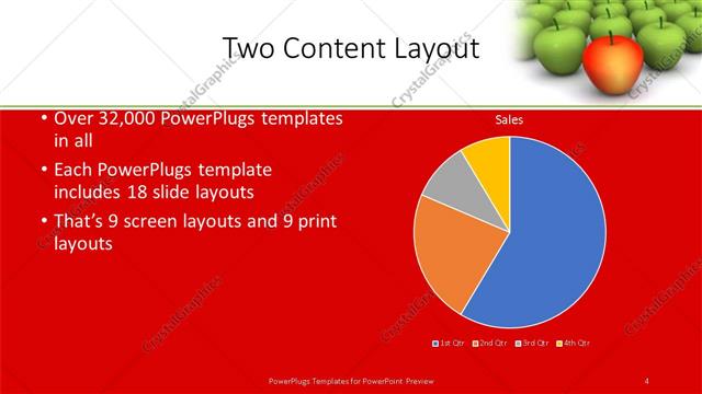 Two Content presentation slide layout