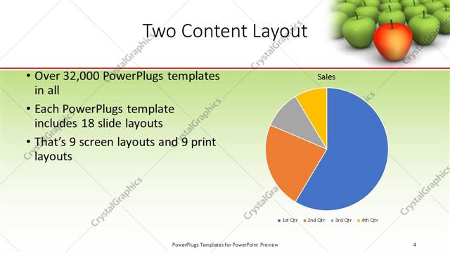 Two Content presentation slide layout