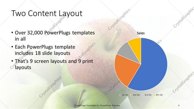 Two Content presentation slide layout