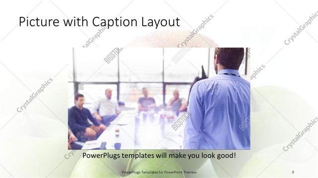 Picture with Caption presentation slide layout