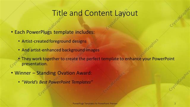 Title and Content presentation slide layout