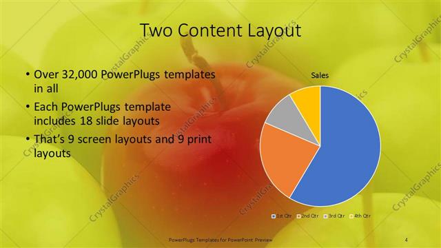 Two Content presentation slide layout