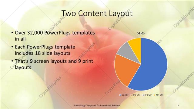 Two Content presentation slide layout