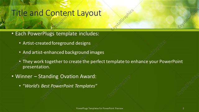 Title and Content presentation slide layout