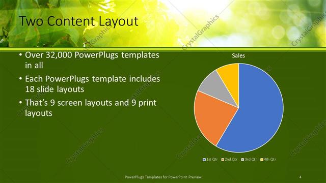 Two Content presentation slide layout