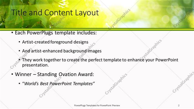 Title and Content presentation slide layout