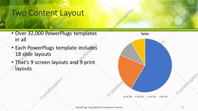 Two Content presentation slide layout