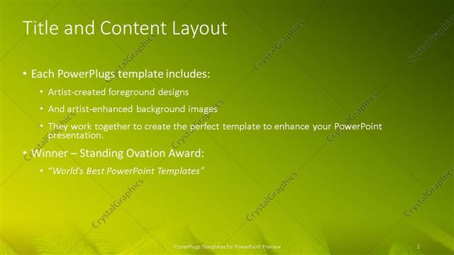 Title and Content presentation slide layout