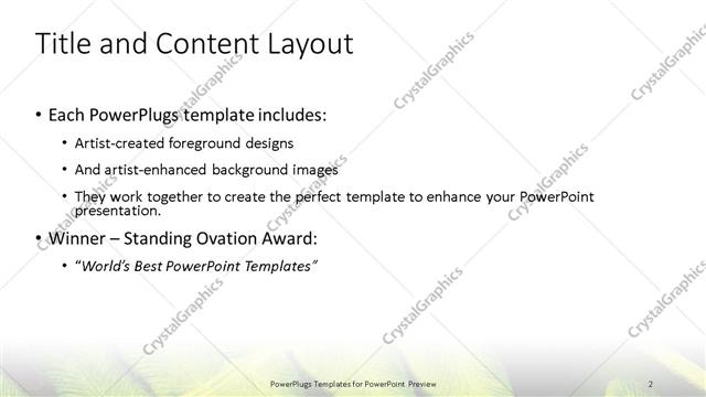 Title and Content presentation slide layout